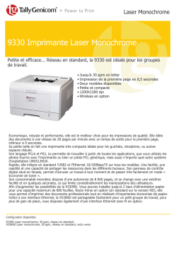 TallyGenicom 9330 Manuel utilisateur