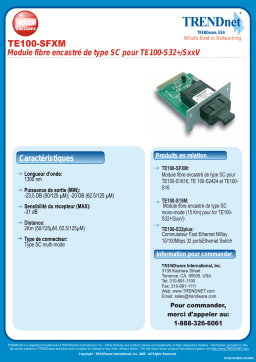 Trendnet TE100-SFXM Manuel utilisateur