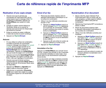 Manuel du propriétaire | Lexmark 3100 MFP OPTION Manuel utilisateur | Fixfr