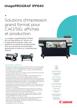 Canon IMAGEPROGRAF IPF840 Manuel utilisateur