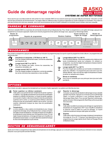 Manuel du propriétaire | Asko D3250 Manuel utilisateur | Fixfr