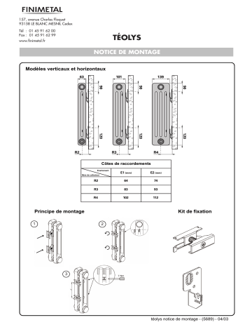 Manuel du propriétaire | FINIMETAL TEOLYS Manuel utilisateur | Fixfr