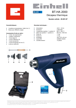 EINHELL BT-HA 2000 Manuel utilisateur