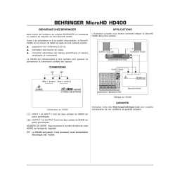 Behringer HD400 Manuel utilisateur