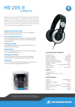 Sennheiser HD 205 II Manuel utilisateur