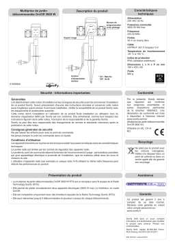 Somfy MULTIPRISE DE JARDIN 2401094 Manuel utilisateur