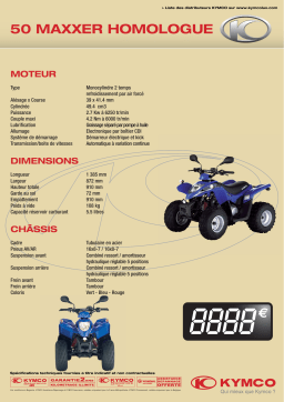 KYMCO 50 MAXXER HOMOLOGUE Manuel utilisateur