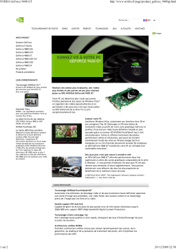 Nvidia GeForce 9400 GT Manuel utilisateur