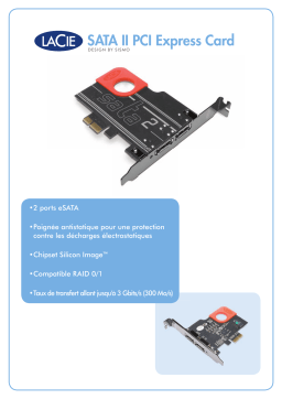 LaCie SATA II PCI EXPRESS CARD Manuel utilisateur