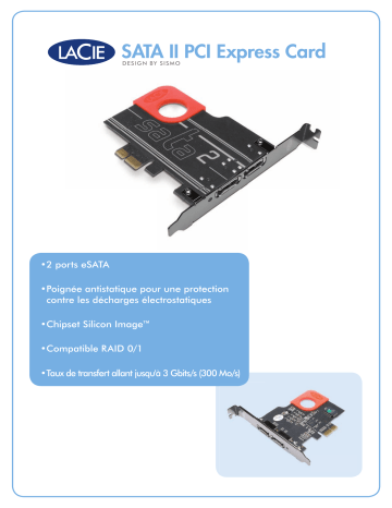 Manuel du propriétaire | LaCie SATA II PCI EXPRESS CARD Manuel utilisateur | Fixfr