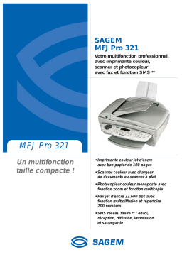 Sagem MFJ PRO 321 Manuel utilisateur