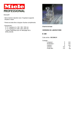 Miele E 340 DESCRIPTIF Manuel utilisateur