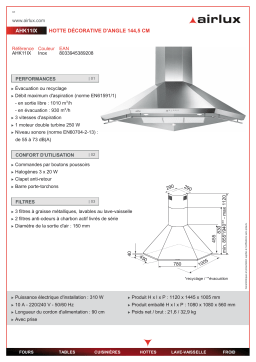 AIRLUX AHP 65 IXN Manuel utilisateur