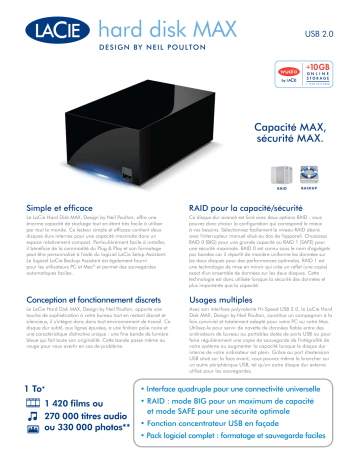 Manuel du propriétaire | LaCie HARD DISK MAX Manuel utilisateur | Fixfr