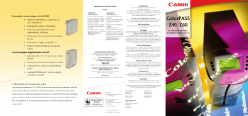 Manuel du propriétaire | Canon COLORPASSZ60 Manuel utilisateur | Fixfr