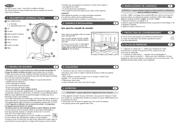 Manuel du propriétaire | CALOR BIEN ETRE MIROIR 7676 Manuel utilisateur | Fixfr