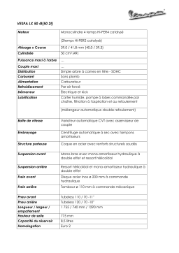 VESPA LX 50 4T Manuel utilisateur