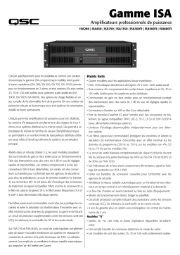 QSC Audio ISA500Ti Manuel utilisateur