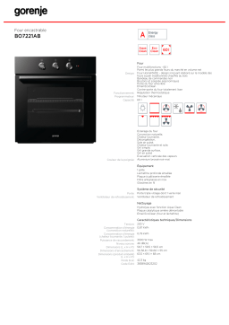 Gorenje BO7221AB Manuel utilisateur