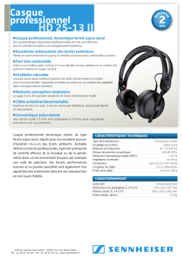 Sennheiser HD 25-13 II Manuel utilisateur