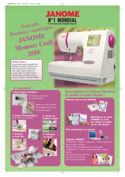 JANOME Memory Craft 350E Manuel utilisateur