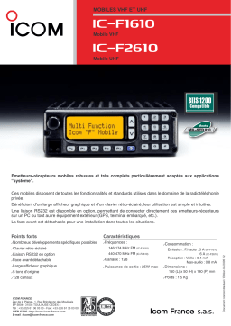 ICOM IC-F1610 Manuel utilisateur