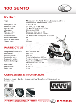 KYMCO 100 SENTO Manuel utilisateur