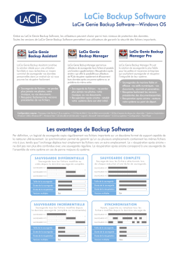 LaCie GENIE BACKUP MANAGER PRO Manuel utilisateur