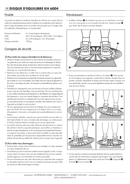 Kompernass KH 6004 BALANCE TRAINER Manuel utilisateur