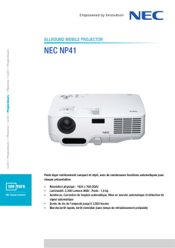NEC NP41 Manuel utilisateur