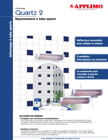 Manuel du propriétaire | APPLIMO QUARTZ 2 Manuel utilisateur | Fixfr