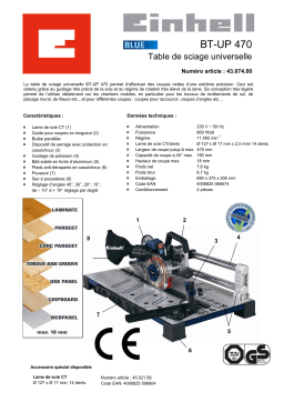 EINHELL BT-UP 470 Manuel utilisateur