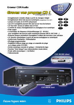 Philips CDR800 Manuel utilisateur