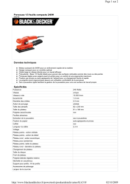 Black & Decker KA310 Manuel utilisateur