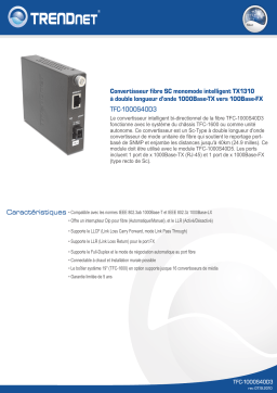 Trendnet TFC-1000S40D3 Manuel utilisateur