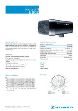 Sennheiser E 902 Manuel utilisateur