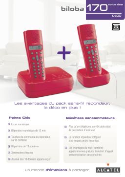 ATLINKS BILOBA 170 VOICE DUO DECO Manuel utilisateur