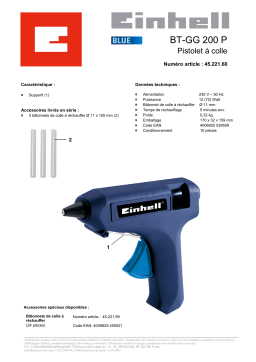 EINHELL BT-GG 200 P Manuel utilisateur