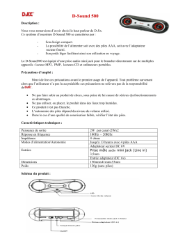 D-JIX D-SOUND 500 Manuel utilisateur