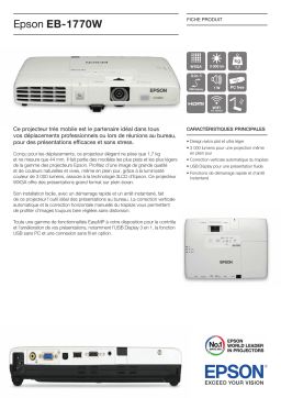 Epson EB-1770W Manuel utilisateur