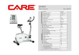 CARE FITNESS SPIRIT 50518 Manuel utilisateur