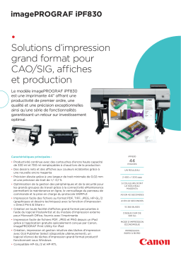 Canon imagePROGRAF iPF830 Manuel utilisateur