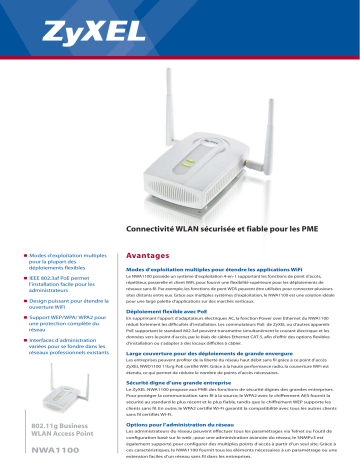 Manuel du propriétaire | ZyXEL NWA-1100 Manuel utilisateur | Fixfr
