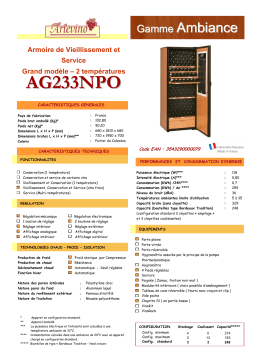 ARTEVINO AG233NPO Manuel utilisateur