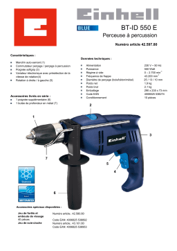 EINHELL BT-ID 550 E Manuel utilisateur