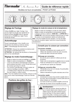 Thermador POM301 Manuel utilisateur