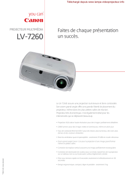 Canon LV-7260 Manuel utilisateur