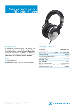 Sennheiser HD 280 SILVER Manuel utilisateur