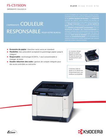 Manuel du propriétaire | KYOCERA FS-C5150DN Manuel utilisateur | Fixfr