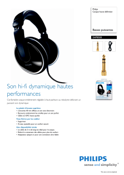 Philips SHP8500 Manuel utilisateur